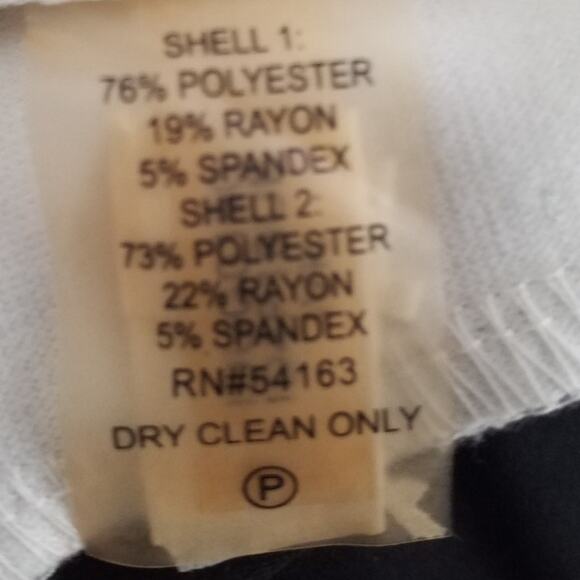 Ivanka Trump Womens Size 4 Side Pleat Sheath Dress Black White Sides Back Zip - Picture 6 of 6